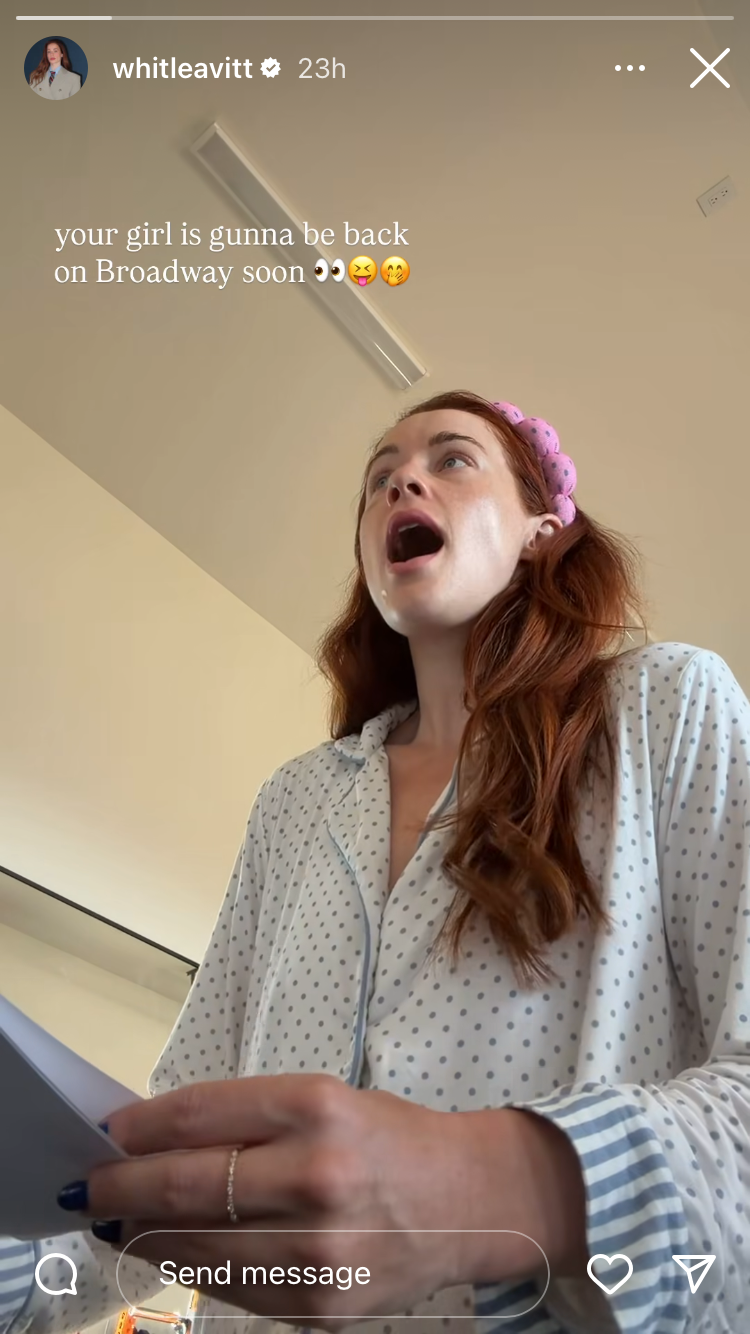 Whitney Leavittová chystá návrat na Broadway po odchodu z reality show