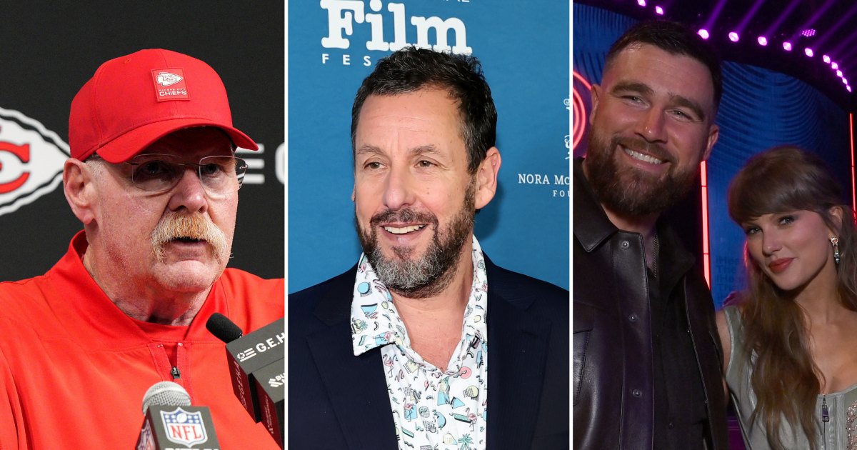 Andy Reid revela conselhos que Adam Sandler deu a Taylor e Travis