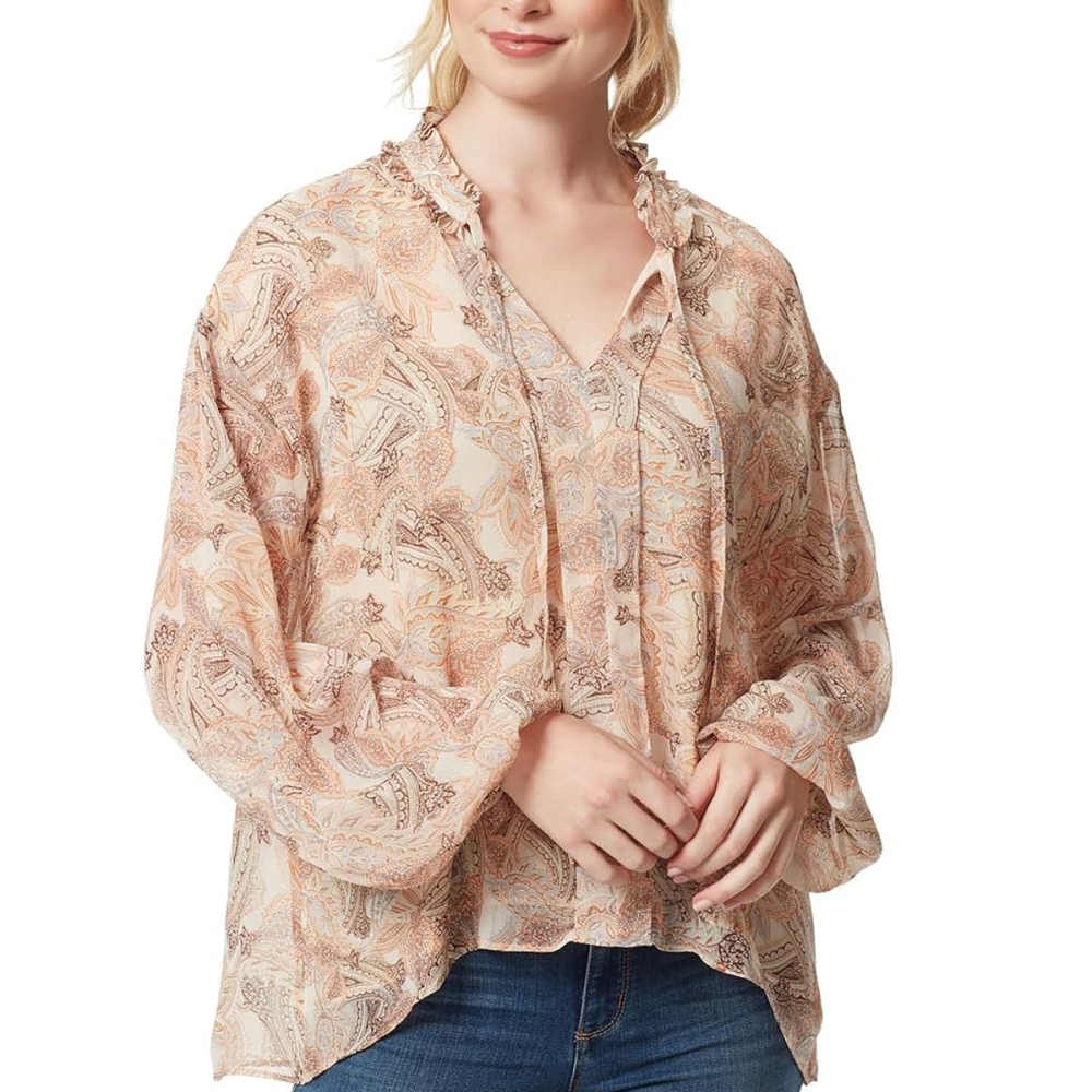 Jessica Simpson Celeste Neck Tie Boho Top