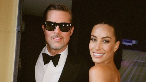 Brad Pitt and Ines de Ramon Get Cozy in Rare Photos From Taylor Swift and Travis Kelce Wedding