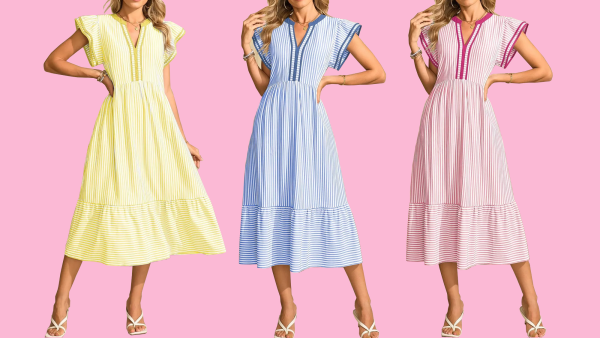 coastal striped dress