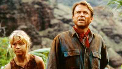 Ariana Richards, Sam Neill, Joseph Mazzello in Jurassic Park
