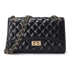 Diuy Quilted Leather Crossbody Bag