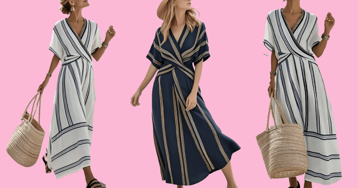 This Boutique-Worthy Wrap Dress Screams Rich Mom Vacationing in Greece — for Only This Boutique-Worthy Wrap Dress Screams Rich Mom Vacationing in Greece — for Only
