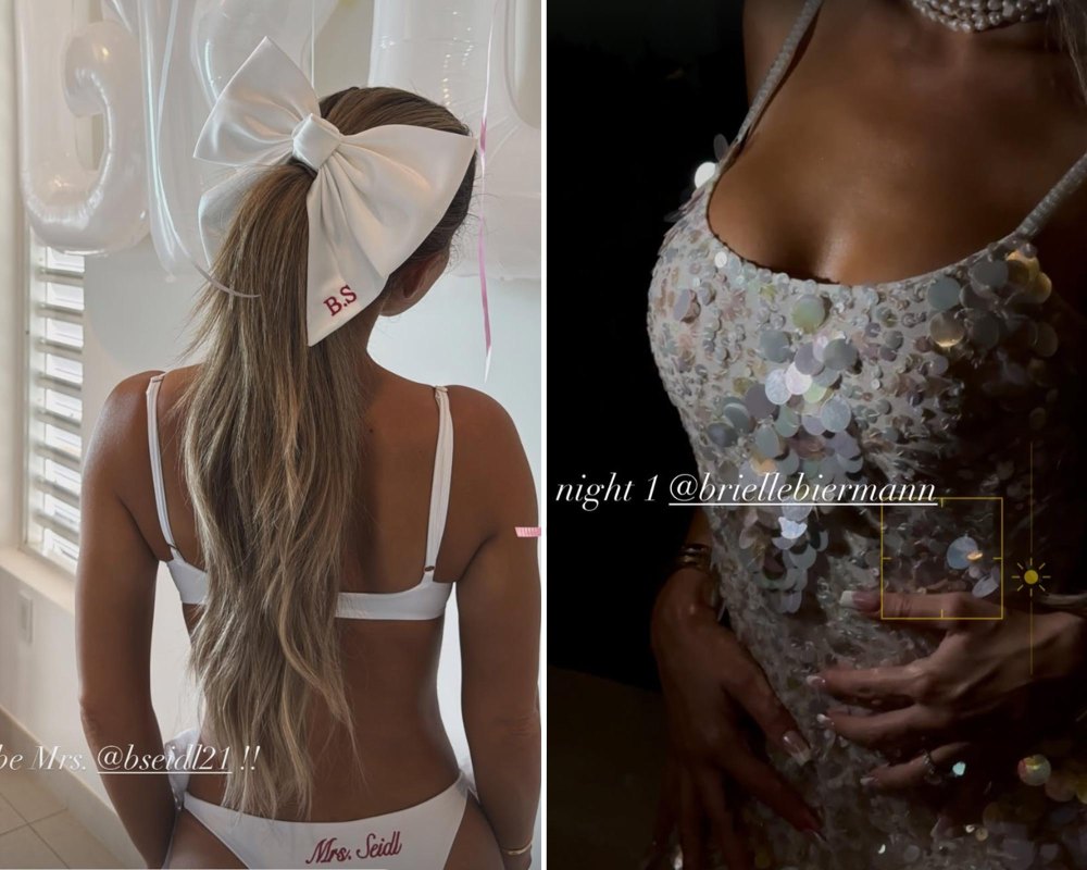 Brielle Biermann Shows Off Custom Bridal-Themed Looks for Bachelorette Trip