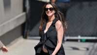 Anne Hathaway is seen at 'Jimmy Kimmel Live!' on August 10, 2026 in Los Angeles, California.