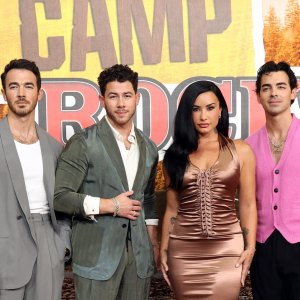 GettyImages-2289941810 Demi Lovato Reunites With Ex Joe Jonas and Jonas Brothers for Camp Rock 3