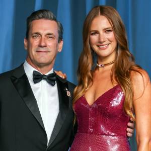 Jon Hamm and Anna Osceolas Relationship Timeline Feature
