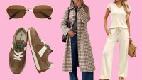 Sunglasses, shoes, trench coat and matching set