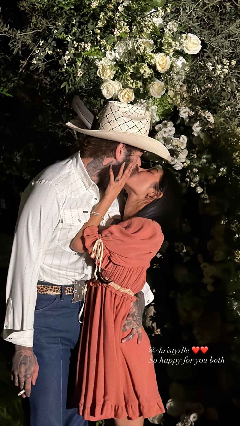 Post Malone and Christy Lee Are Engaged After Quietly Rekindling Their Romance See the Ring Kiss