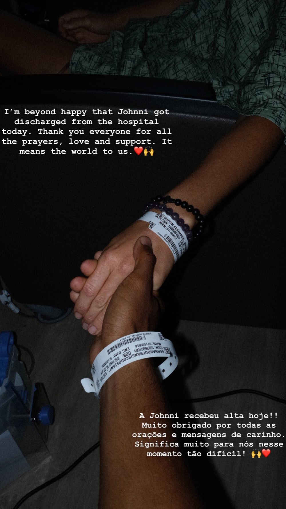 El surfista profesional Víctor Bernardo y su esposa fueron trasladados en avión al hospital e ingresados ​​en la UCI después de una aterradora actualización sobre un accidente automovilístico