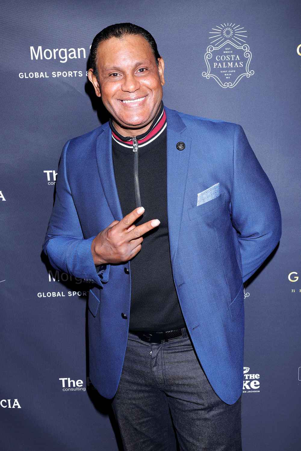 Sammy Sosa The Pump Group VIP Summer Soiree Peace Sign