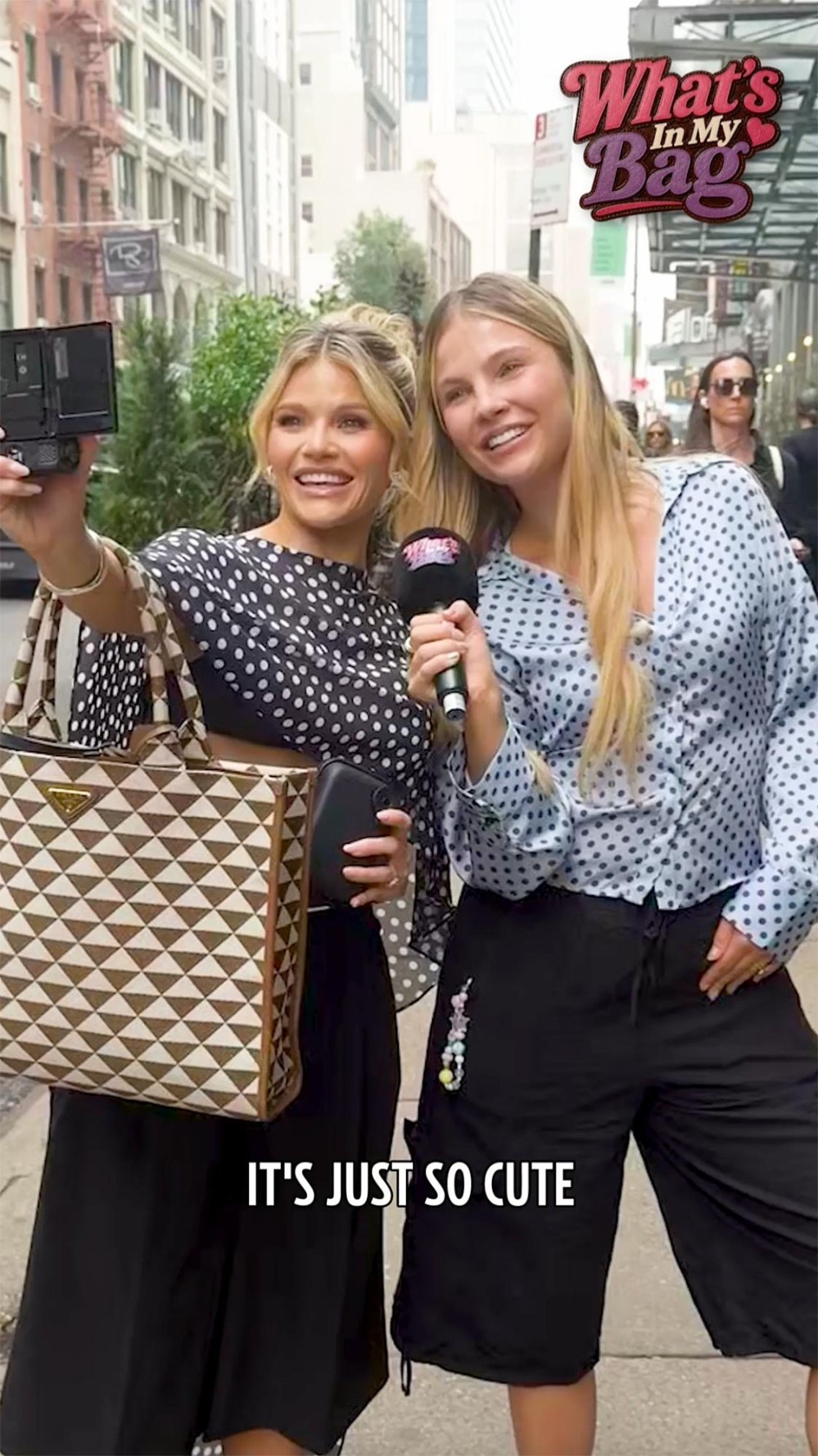 Witney Carson Carries Boob Tape and a Fan Gift in Her Prada Tote