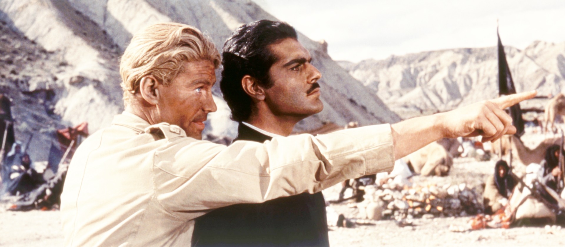Peter O'Toole and Omar Sharif in Lawrence of Arabia