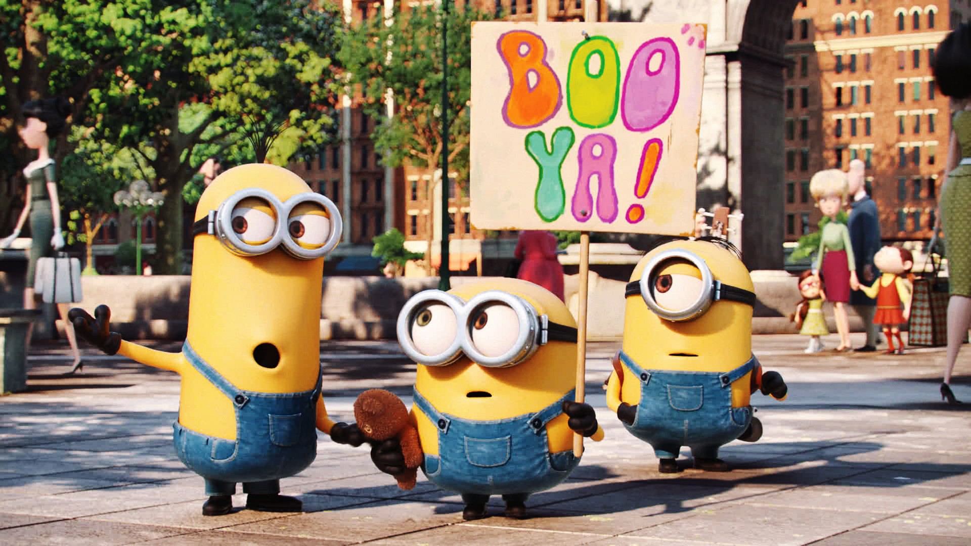 Stuart, Bob, Kevin in Minions