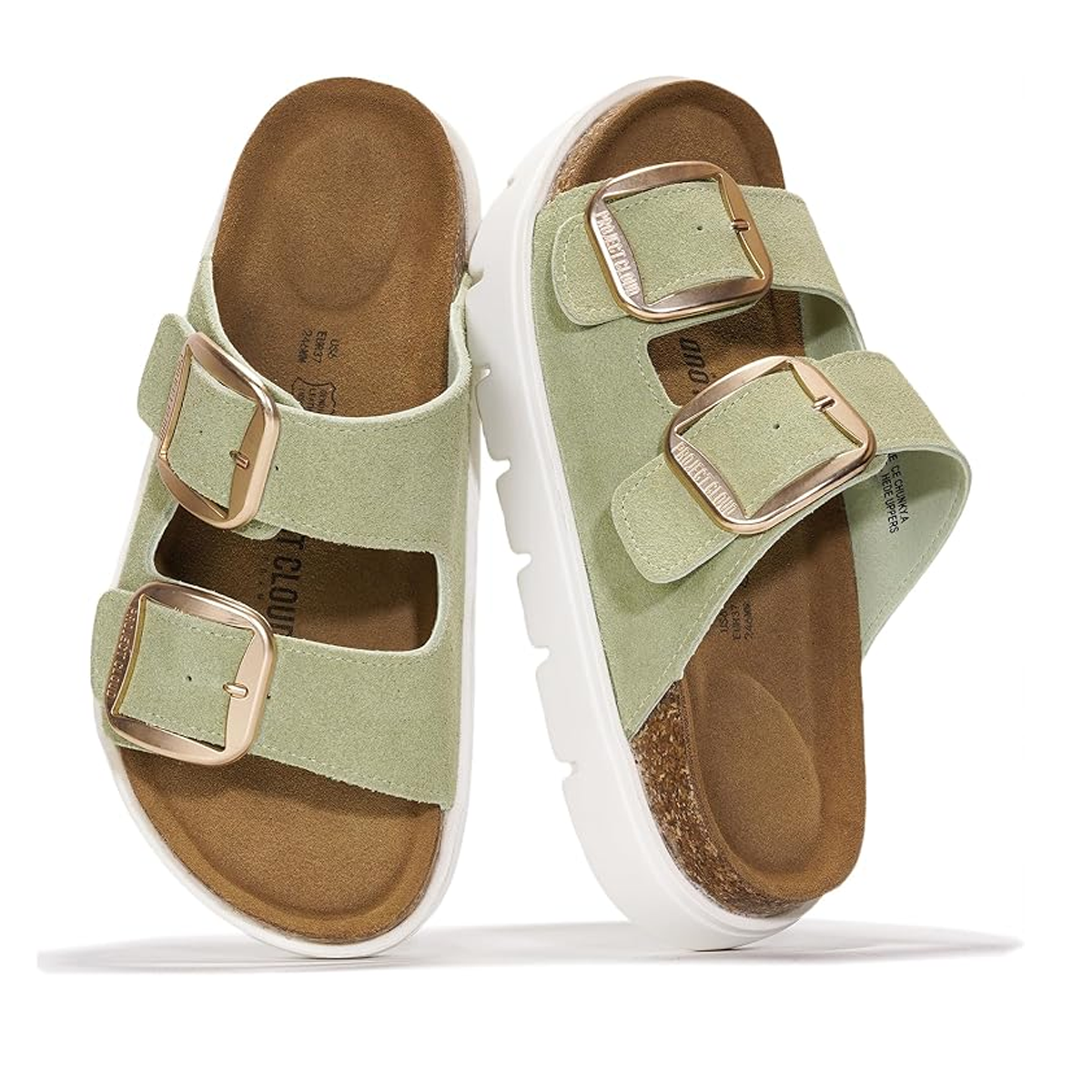 Project Cloud 100% Genuine Leather Platform Sandals