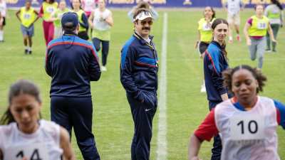 Brendan Hunt, Jason Sudeikis, Tanya Reynolds in Ted Lasso season 4