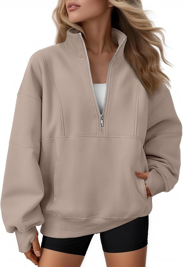 Automet Quarter-Zip Oversized Sweatshirt