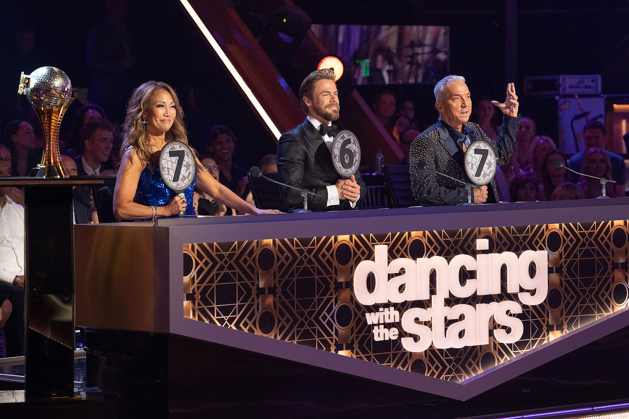Feature Dancing With the Stars Season 35 Premiere Night 1 Carrie Ann Inaba Derek Hough Bruno Tonioli