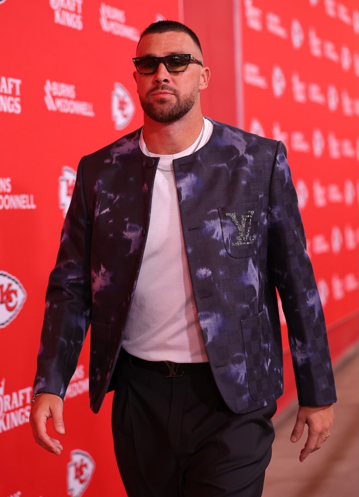 Travis Kelce Rocks $5K Louis Vuitton Jacket at Chiefs Game