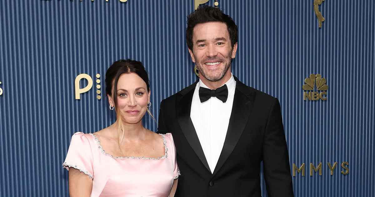 Pregnant Kaley Cuoco and Tom Pelphrey Cozy Up on the Red Carpet at Emmy Awards 2026 Pregnant Kaley Cuoco and Tom Pelphrey Cozy Up on the Red Carpet at Emmy Awards 2026