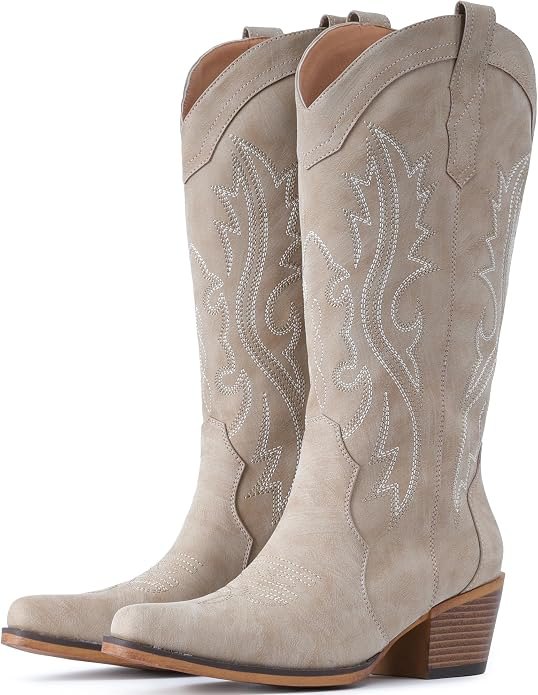 Mid-Calf Western Cowboy Boots