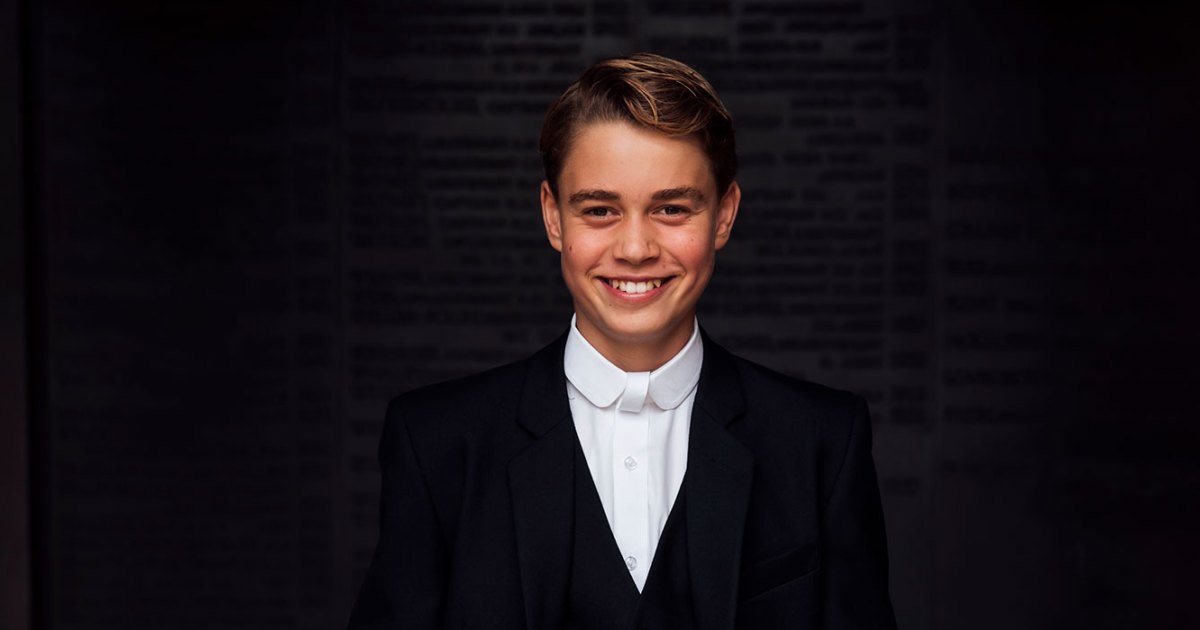 Prince George, 13, Looks Like a Future King in Tailcoat, Pinstriped Pants for Eton College Photos Prince George, 13, Looks Like a Future King in Tailcoat, Pinstriped Pants for Eton College Photos