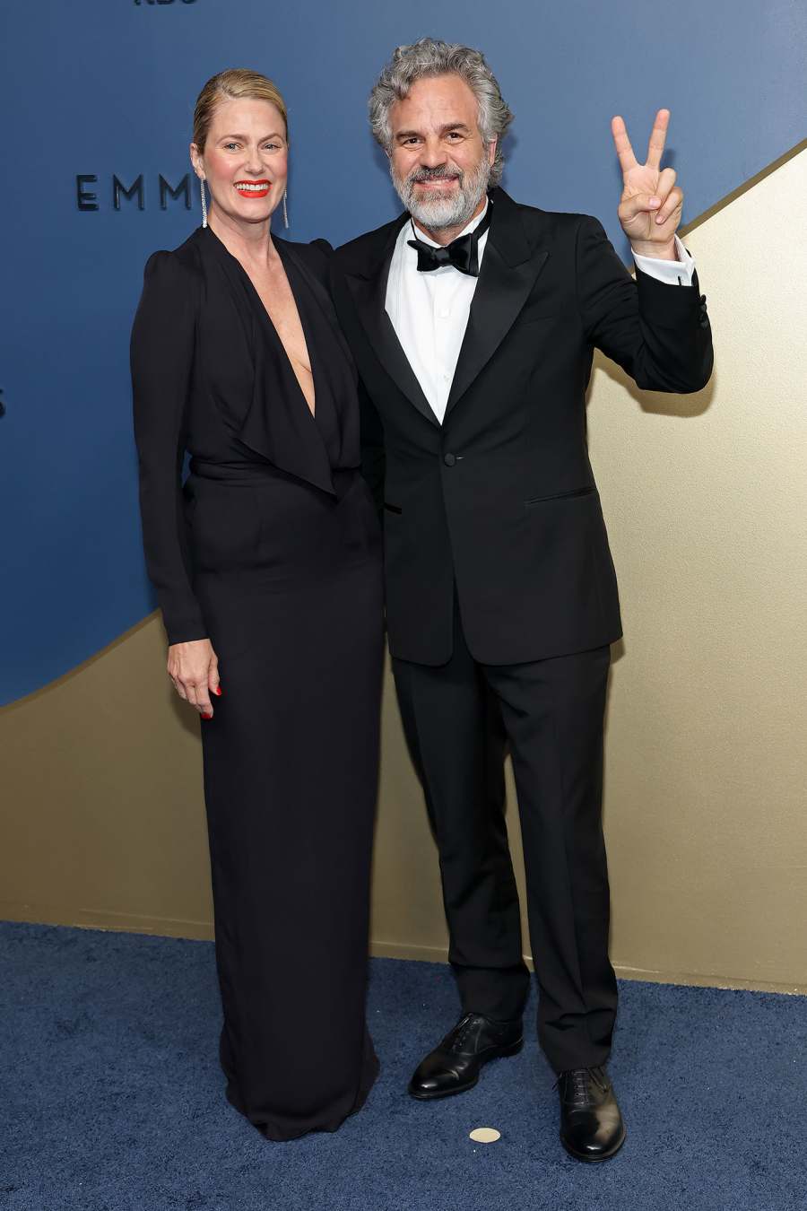 Sunrise Coigney and Mark Ruffalo Couple Red Carpet Arrival 2026 Emmy