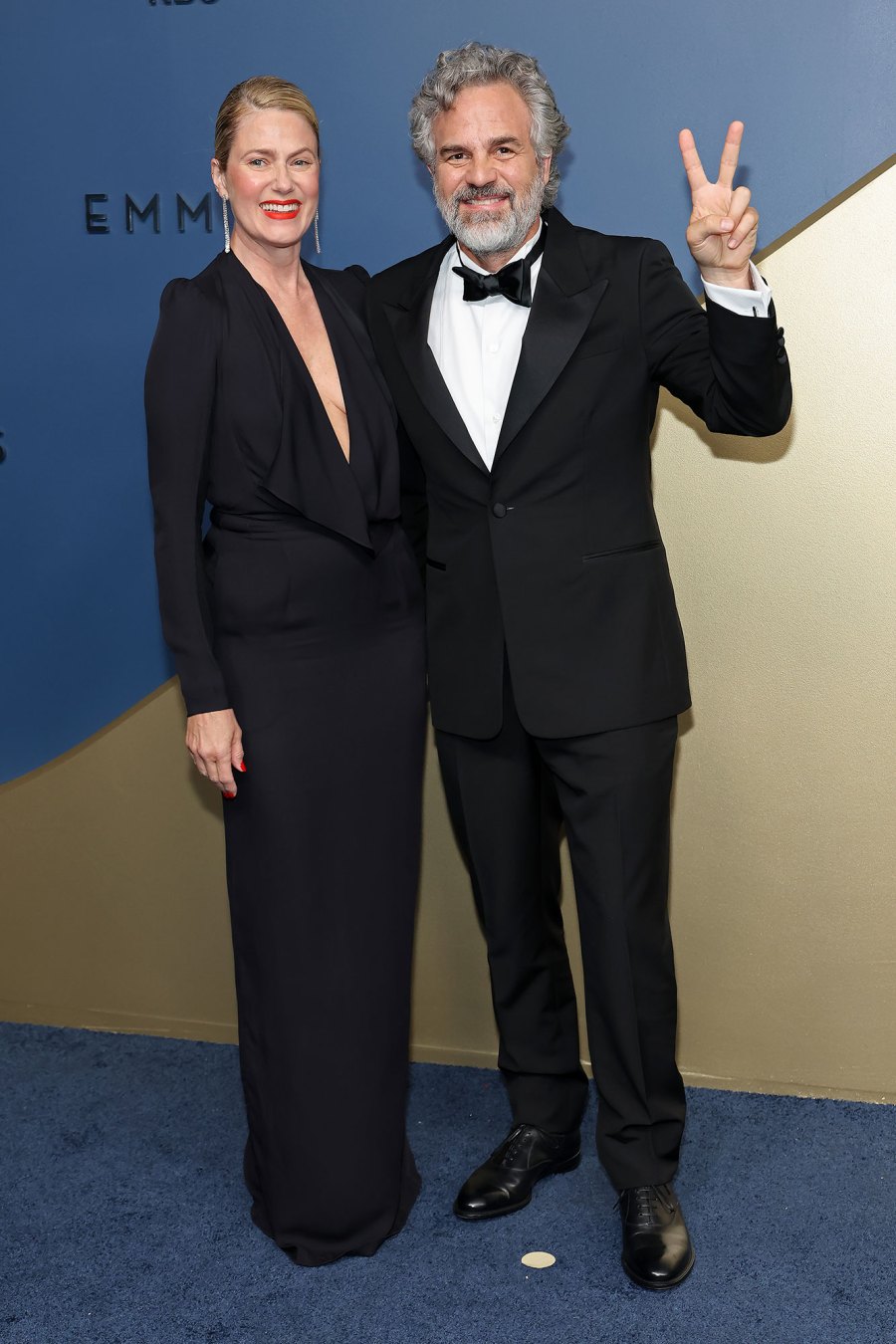 Sunrise Coigney and Mark Ruffalo Couple Red Carpet Arrival 2026 Emmy