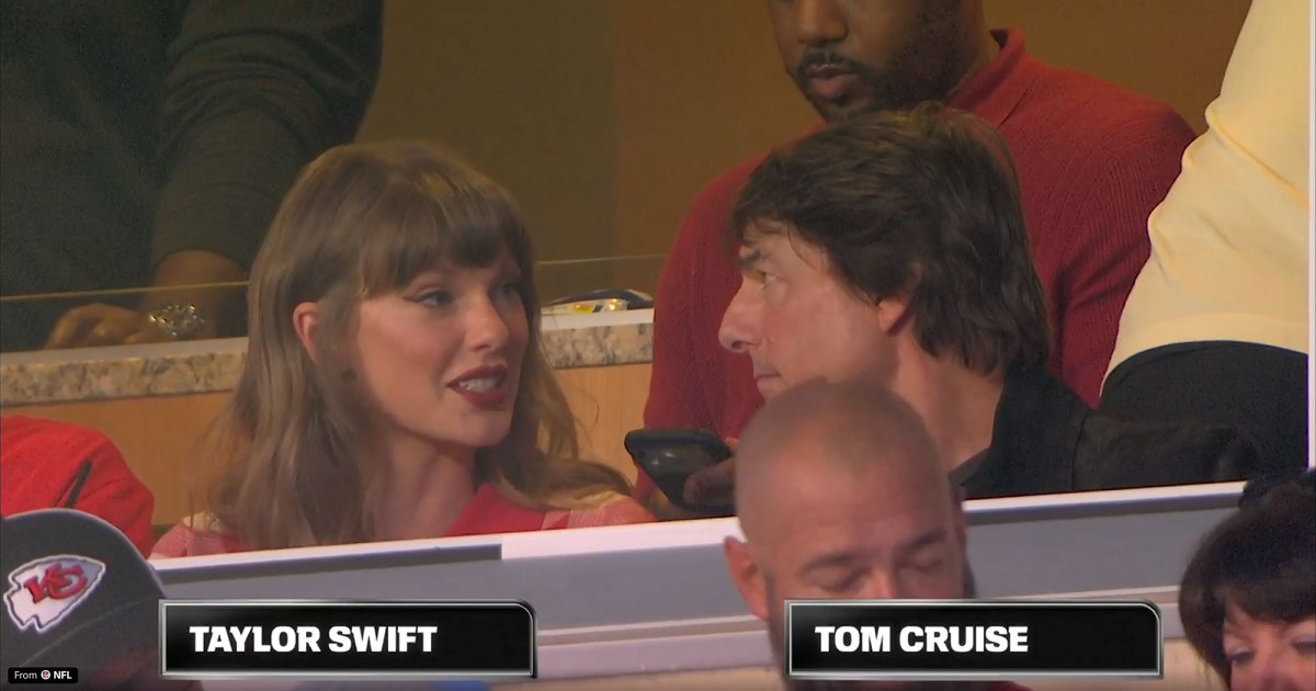 Photo: usmagazine.com Tom Cruise, Taylor Swift cheer on Travis Kelce at Chiefs game