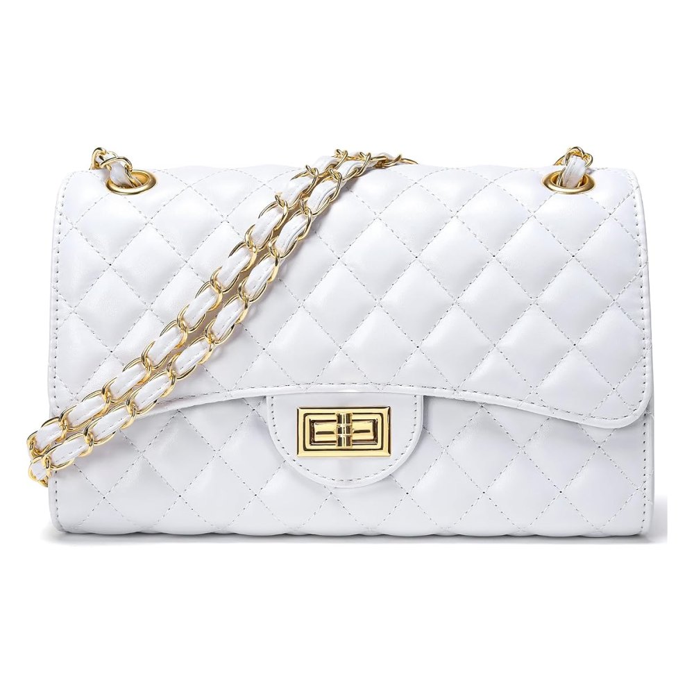 Diuy Quilted Leather Crossbody Bag