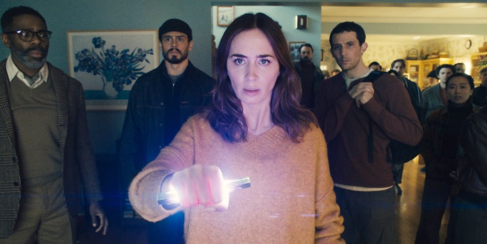Colman Domingo, Tommy Martinez, Emily Blunt and Josh O'Connor in Disclosure Day