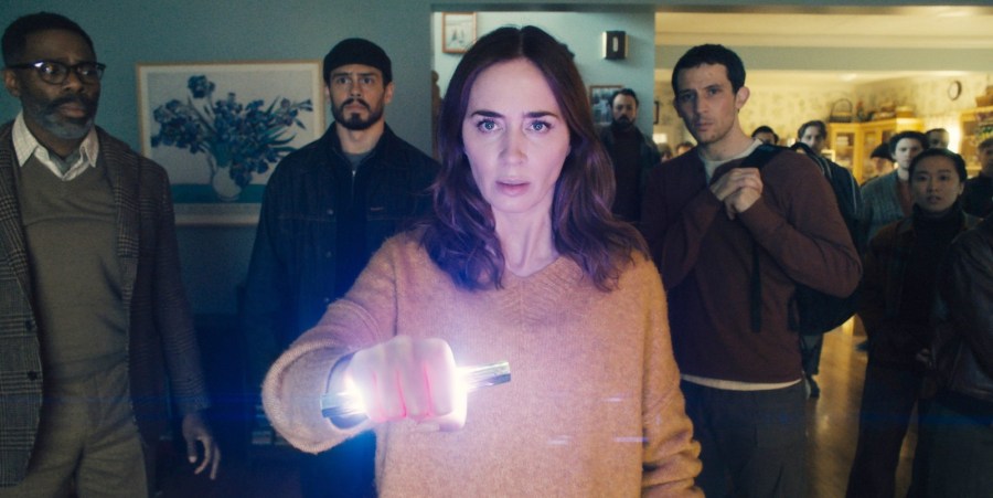 Colman Domingo, Tommy Martinez, Emily Blunt and Josh O'Connor in Disclosure Day