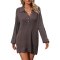 Collared Long Sleeve Sweater Dress with Pockets