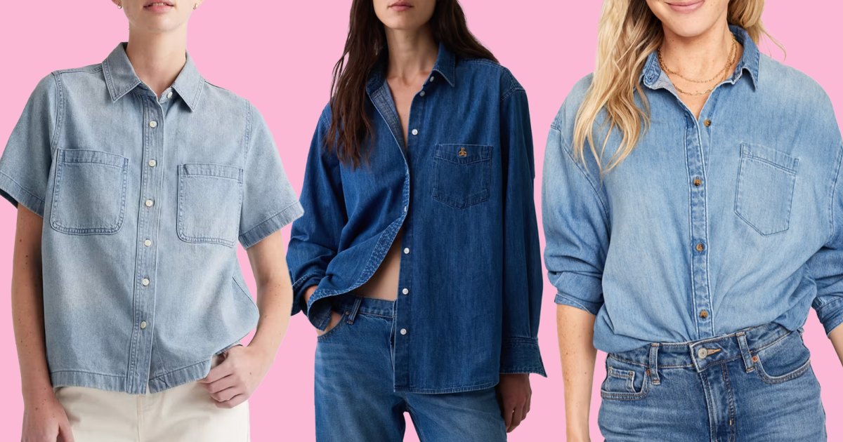 Denim Shirts Are the Quintessential Fall Staple Every ‘It’ Girl Is Reaching for Right Now Denim Shirts Are the Quintessential Fall Staple Every ‘It’ Girl Is Reaching for Right Now