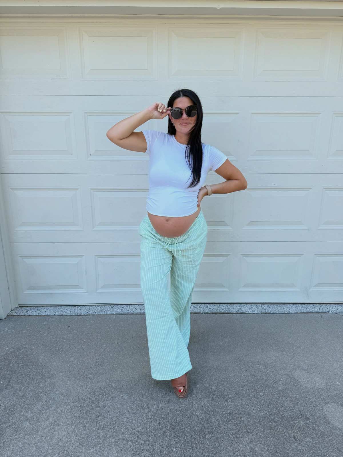Sam Matthews Jokes About Her Chest Size After Breastfeeding