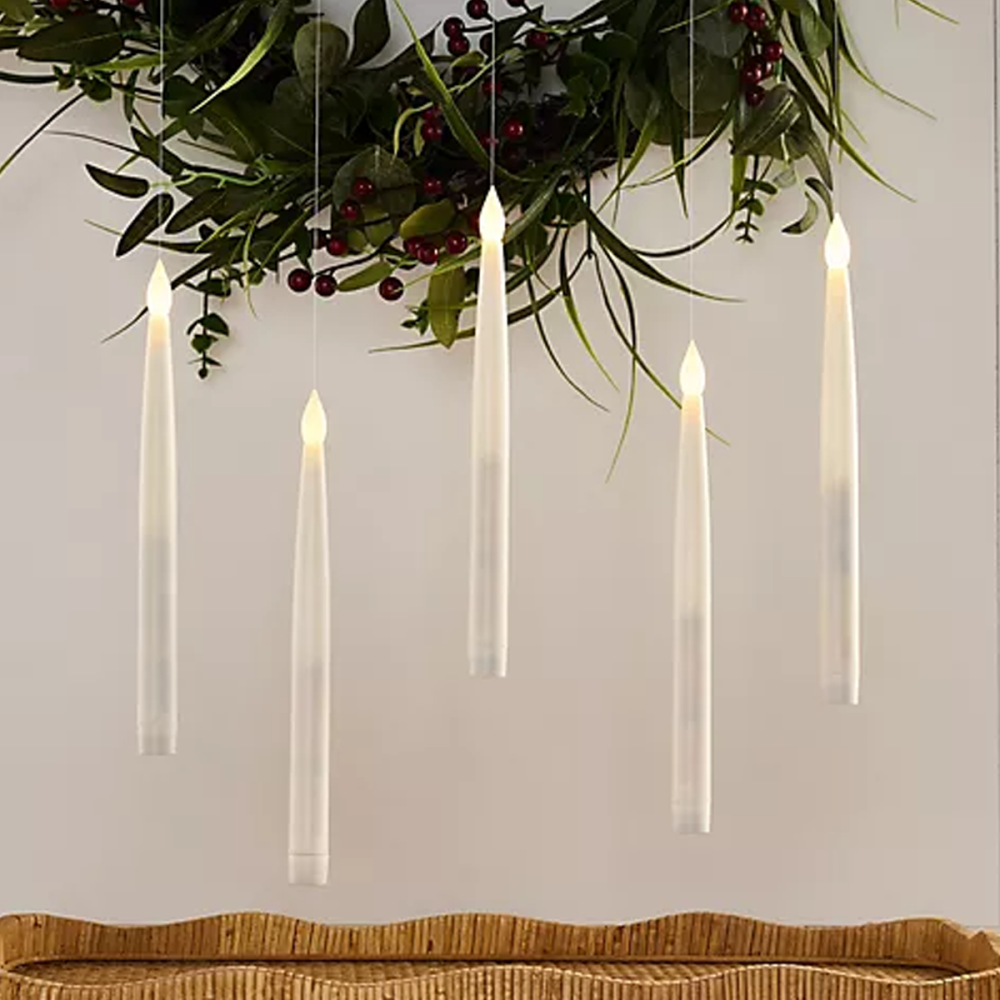 Set of 15 Floating Taper Candles with Remote