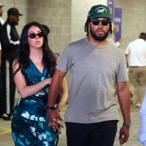 Jalen Brunson and wife Ali Marks: They arrive at an event.