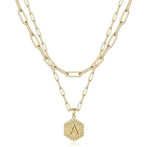 M Mooham Initial Necklace