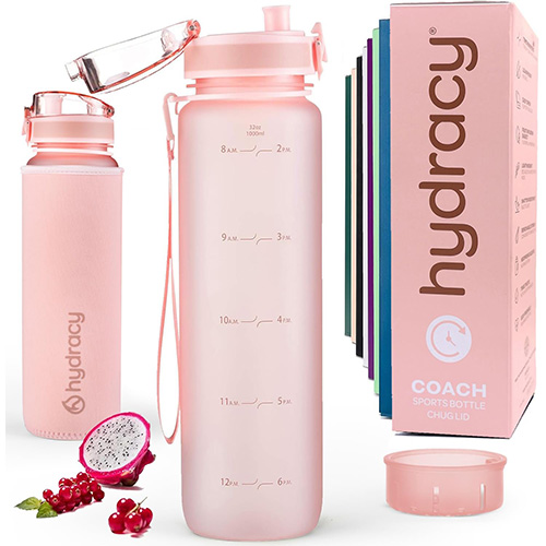 Hydracy Water Bottle with Time Marker
