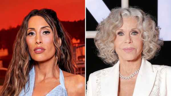 A split image of Alicia Carmody and Jane Fonda.