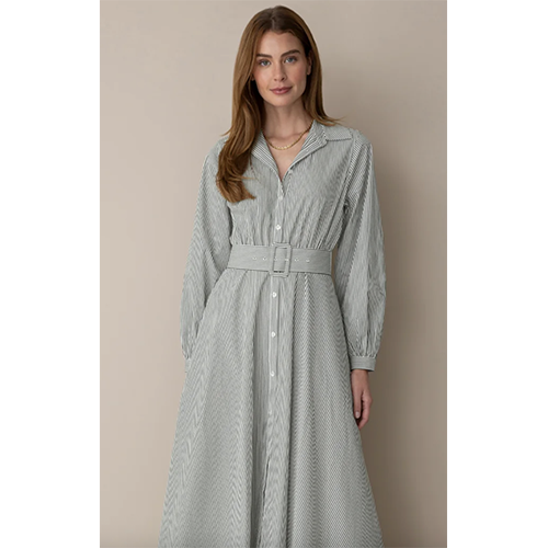 Draper James Eliza Striped Shirting Midi Dress