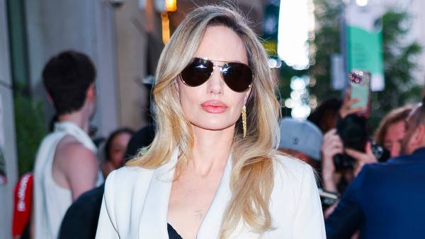 NEW YORK, NEW YORK - JUNE 16: Angelina Jolie is seen on June 16, 2026 in New York City. (Photo by Aeon/GC Images)