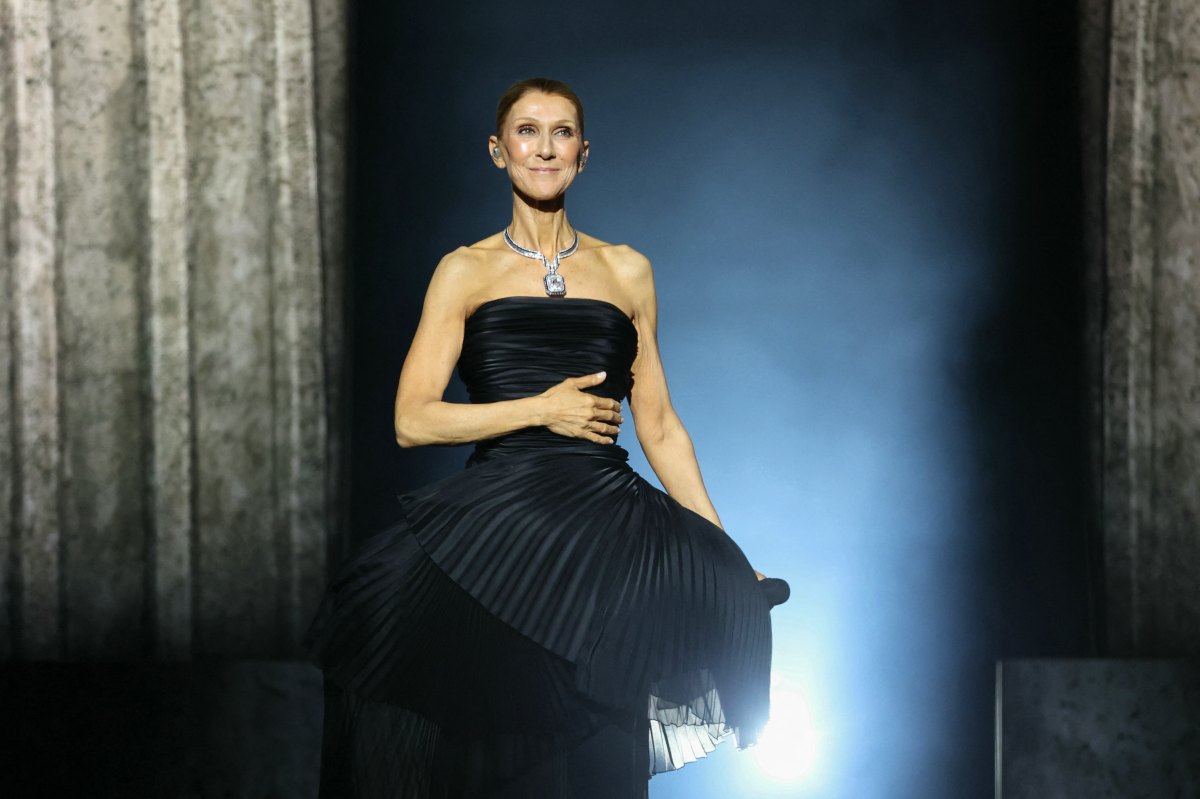Celine Dion performing in Paris.