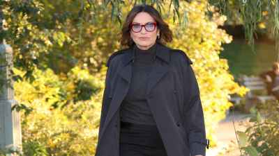 Mariska Hargitay is seen filming on the set of "Law and Order: Special Victims Unit" in the Hudson River Park, Manhattan on October 15, 2026 in New York City.