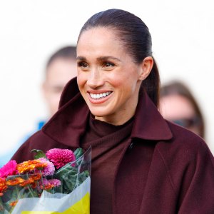 Meghan, Duchess of Sussex departs The Community Recording Studio (CRS), a youth and community charity, during her and Prince Harry's visit to Nottingham on October 15, 2026 in Nottingham, England.