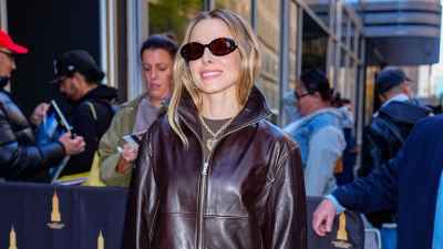 Kristen Bell is seen arriving at the Empire State Building on October 22, 2026 in New York City.