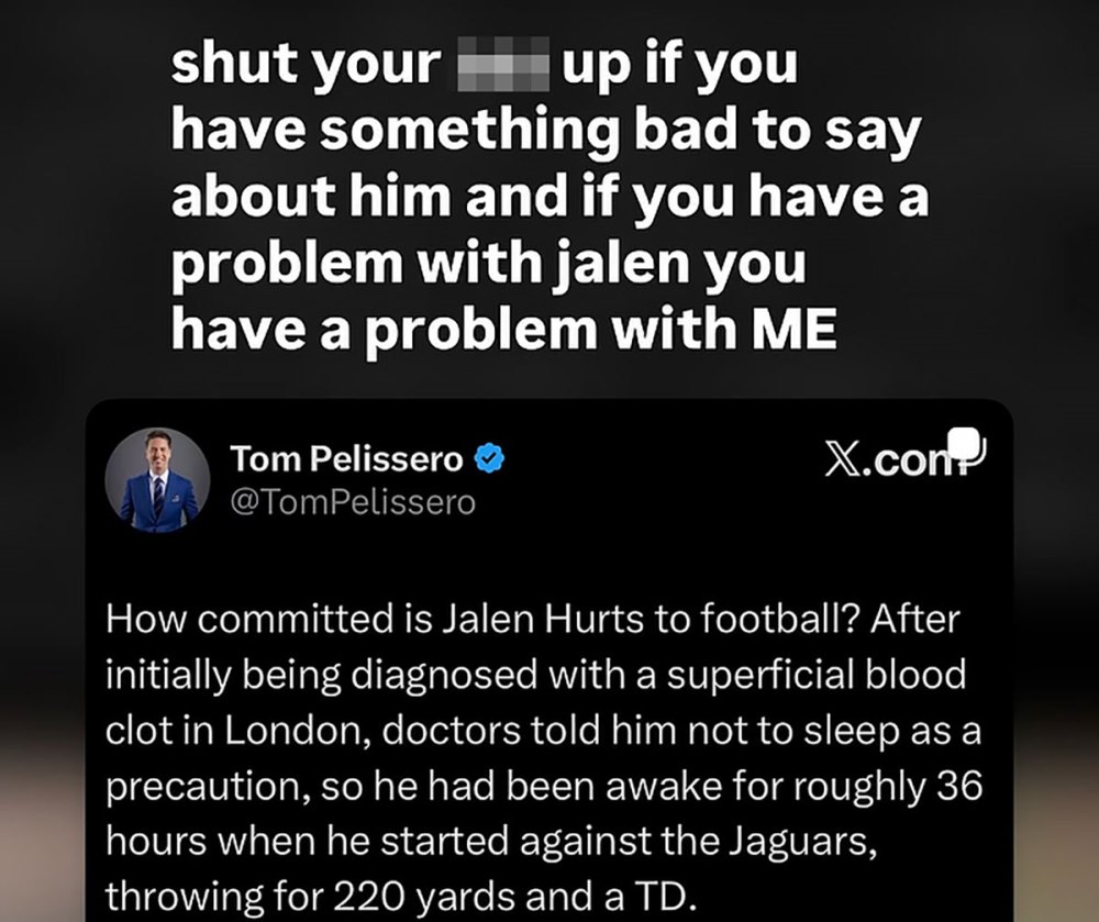 Hacks Hannah Einbinder Tells NFL Insider to Shut Up Over Conflicting Jalen Hurts Reporting Tom Pelissero 2