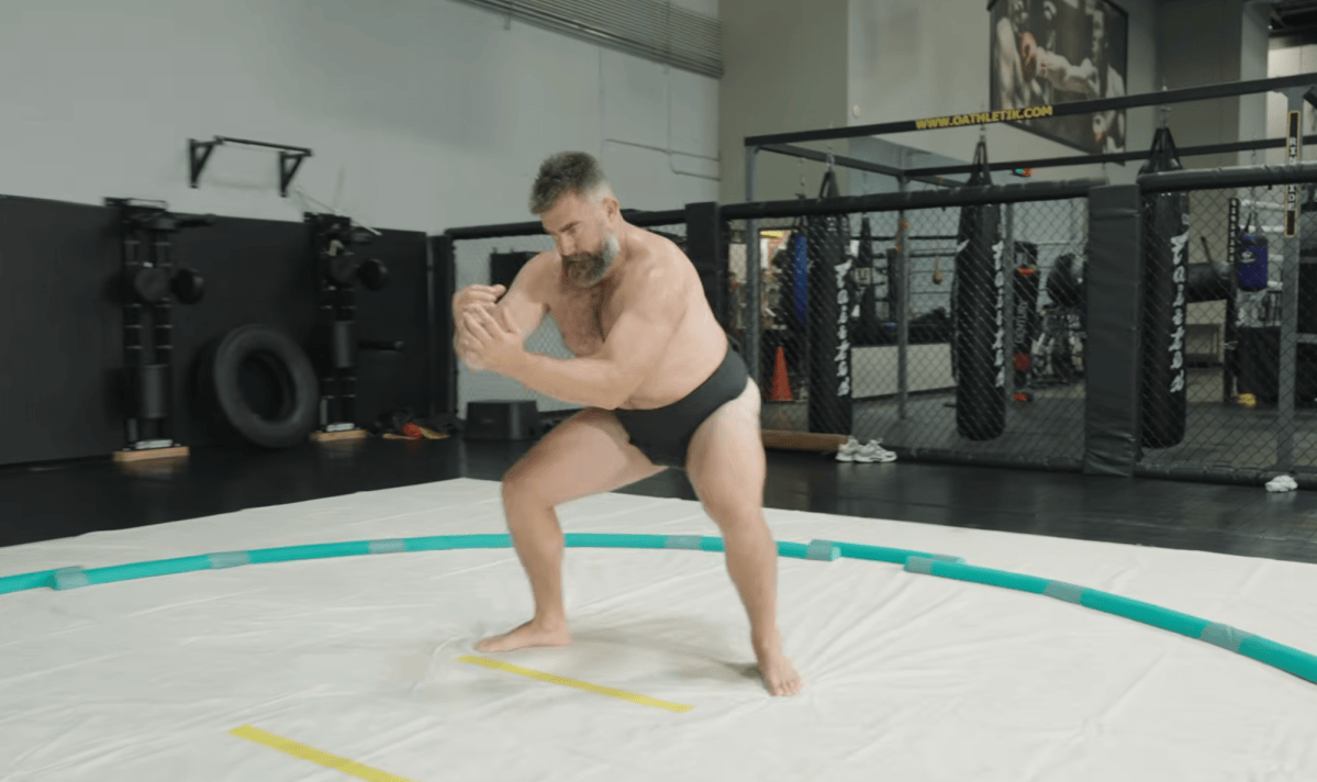 Jason Kelce Shows Off Impressive Weight Loss During Sumo Wrestling Challenge in Texas