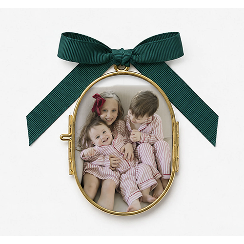 Pressed Glass Photo Ornament